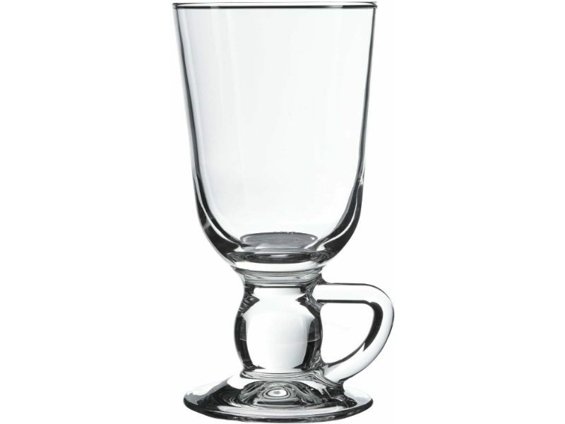 Irish Coffee Glass Mug. Tea Coffee Glasses with Handle. (Set of 4) (280 cc/ml)