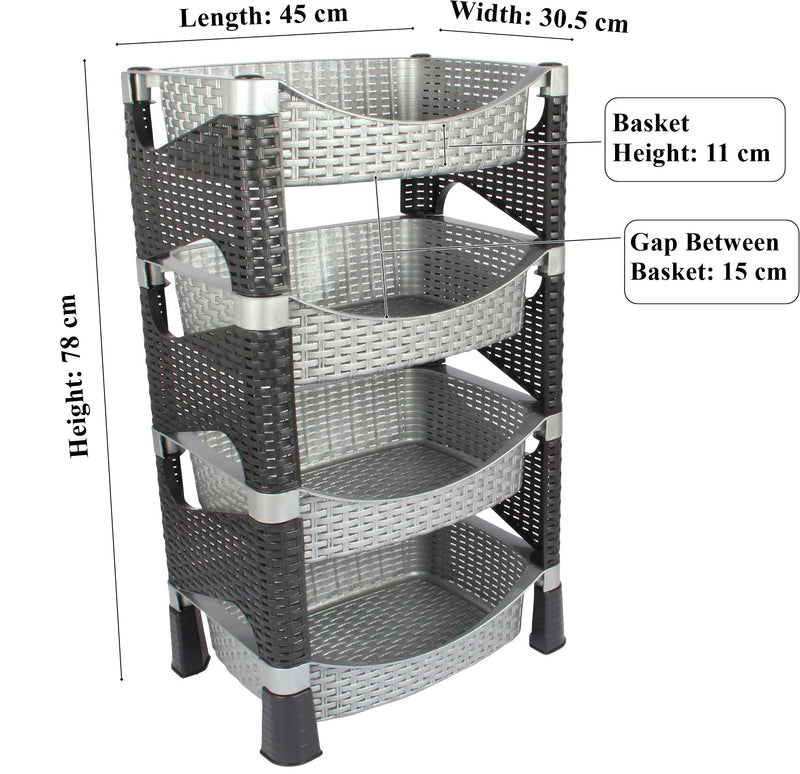 4 Tier Fruit Vegetable Storage Rack Stand.