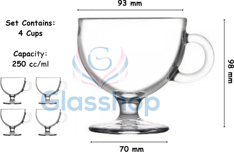 4pcs x Ice Cream Glasses Bowl. Sundae Dishes. Desert Fruit Prawn Cocktail Bowl.