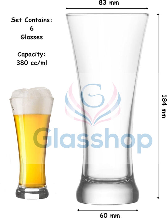 Elevate Your Beer Experience with Our 6-Piece Pilsner Beer Glasses Set
