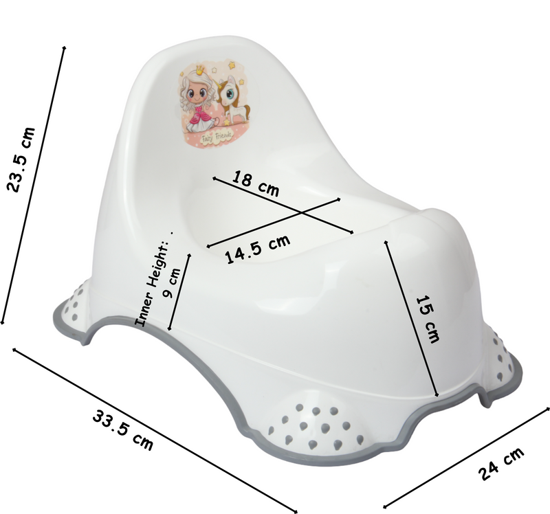 Baby Potty Trainer. Non-Slip Baby Toilet Training Seat. (White)