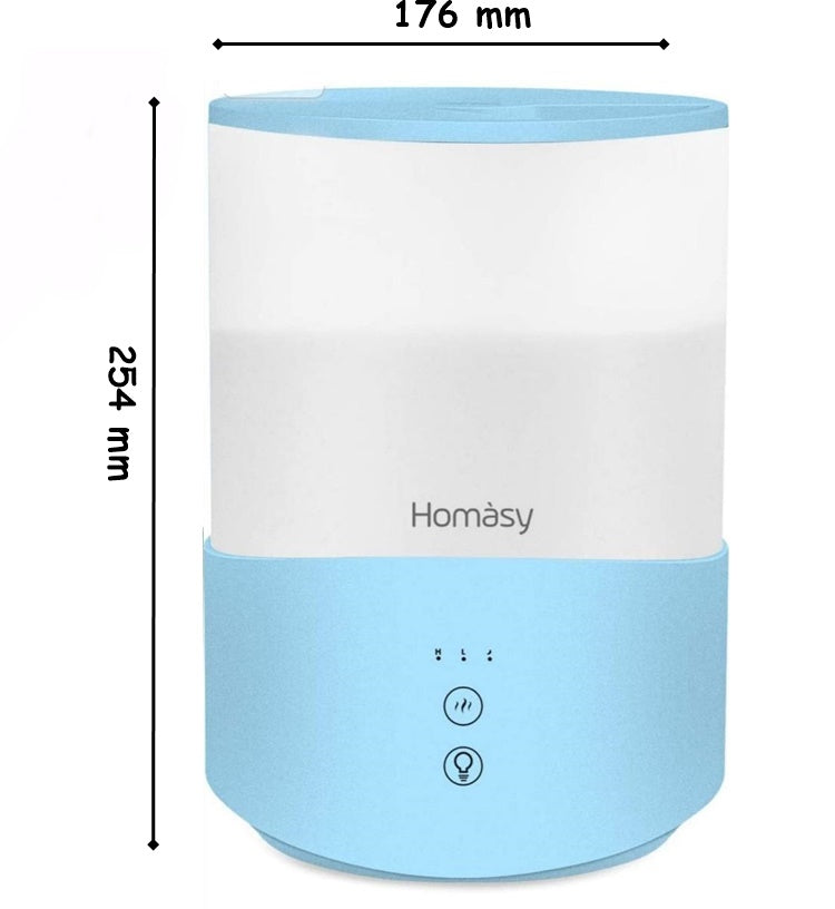 2.5L Cool Mist Humidifier Aroma Diffuser with 7-Color Night Lights. 25dB Quiet.