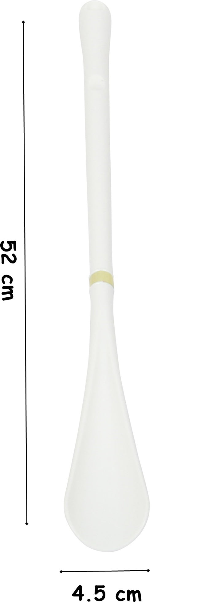 2x Extra Long Shoe Horn. Strong Plastic and Hanging Hole. (52 cm) (White)