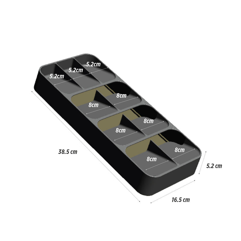 Large Cutlery Organizer. (9 Compartment)