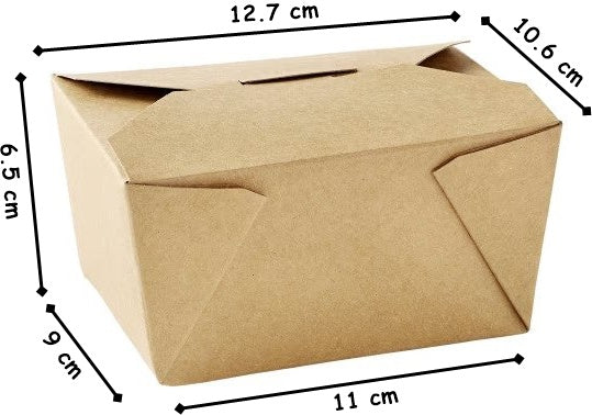 Kraft Food Container. (26oz) (8 x 50 Pack) Hot, Cold, Wet, Dry Food Containers.