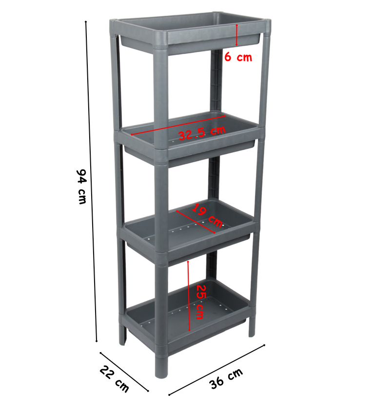 4 Tier Kitchen Bathroom Shelf Organiser.