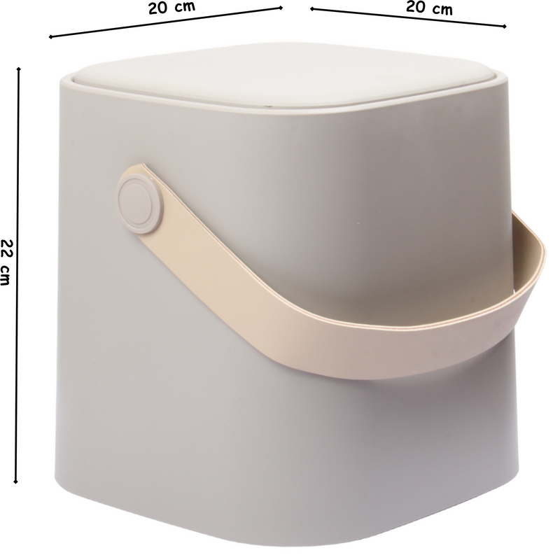 4 Liter Touch Top Dustbin. Removable Bucket. Soft Handle.