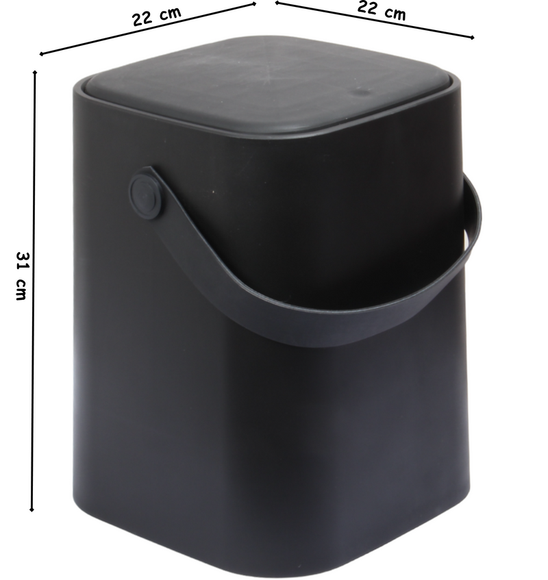 8 Liter Touch Top Dustbin. Removable Bucket. Soft Handle.