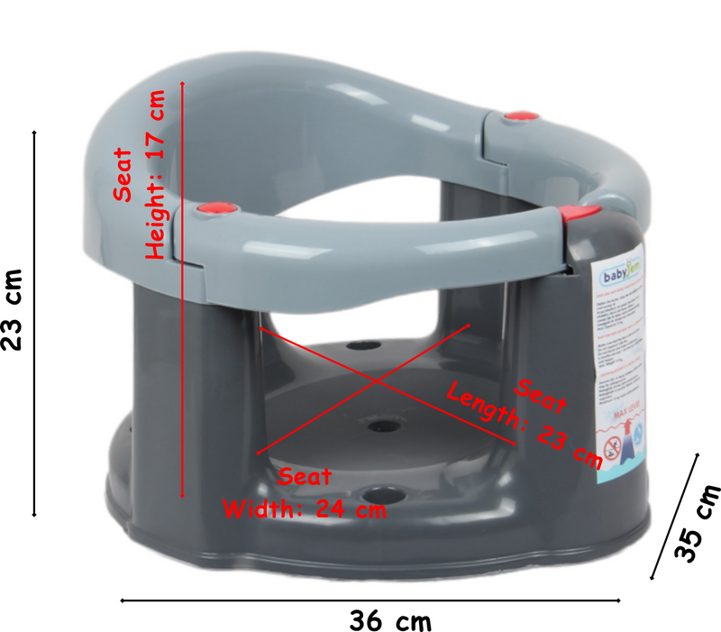 Baby Bath Seat. Baby Seat Support. (Grey)