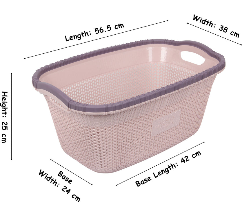 2x Rattan Style Rectangular Laundry Basket