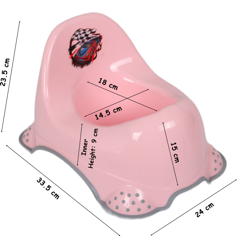 Baby Potty Trainer. Non-Slip Baby Toilet Training Seat. (Pink)