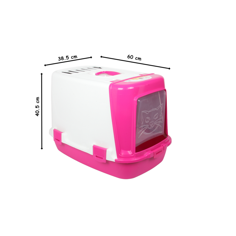 Pet Hooded Litter Tray Box with Scoop. Carbon Filter Litter Box.