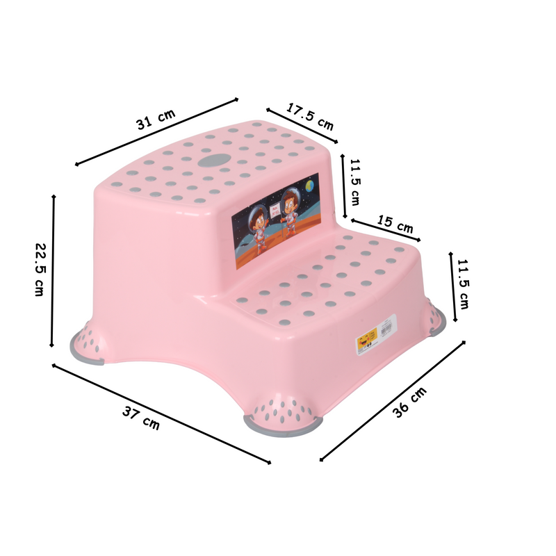 Kids Step Stool. Anti Slip 2 Steps Stool for Toddlers.