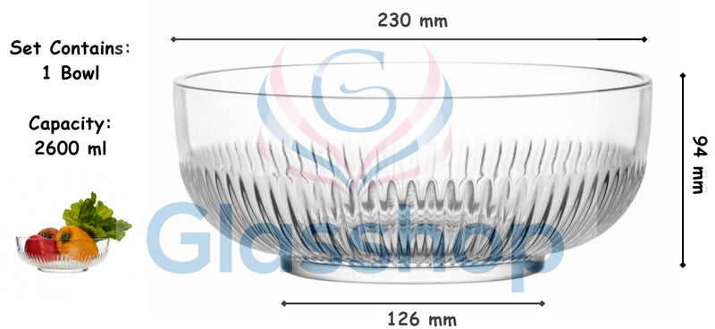 Elegant Large Glass Serving Salad Bowl - Elevate Your Dining Experience!