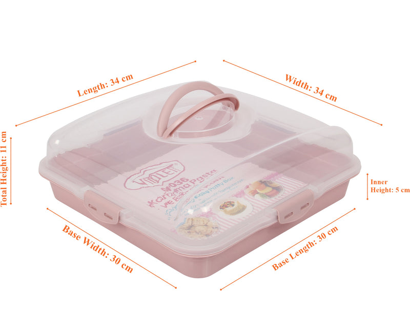 Square Cake Carrier. (34 x 34 cm)