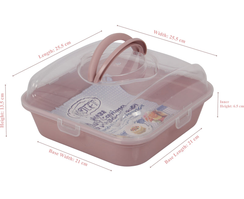 Square Cake Carrier. (25.5 x 25.5 cm)