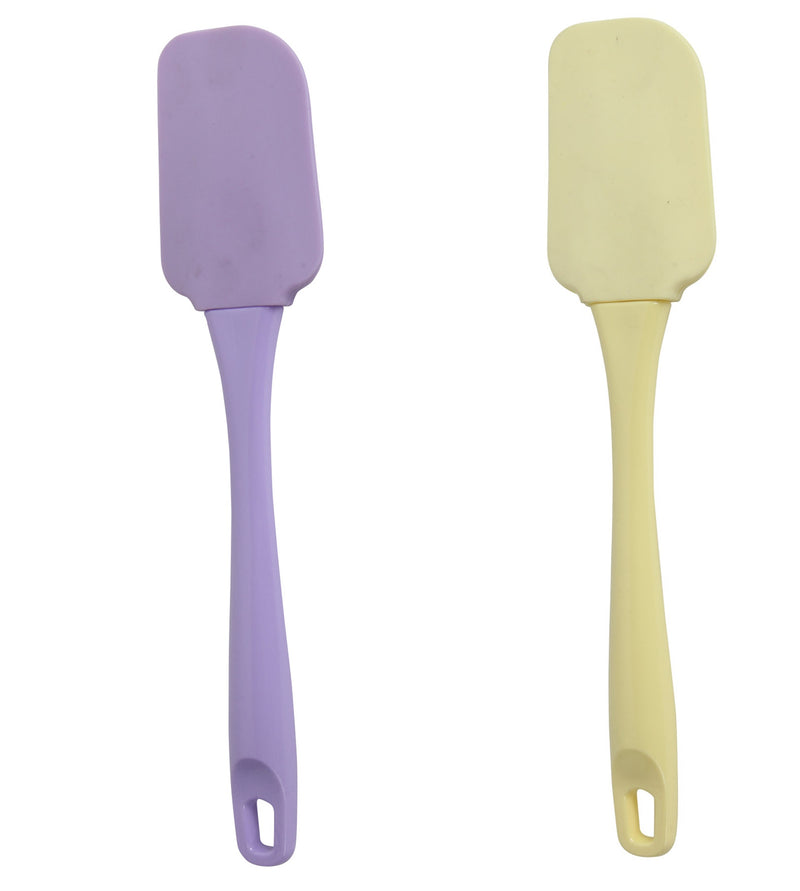 Silicone Cooking Baking Mixing Non-Stick Heat Resistant Spatula. (2 Pieces).