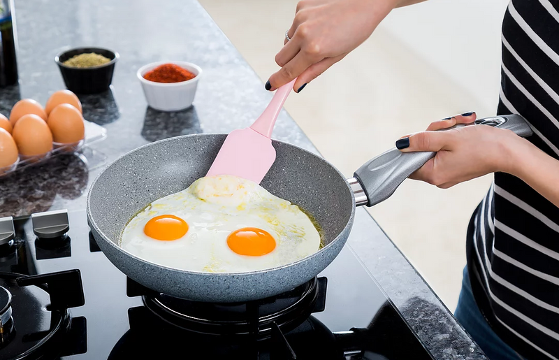 Silicone Cooking Baking Mixing Non-Stick Heat Resistant Spatula. (2 Pieces).