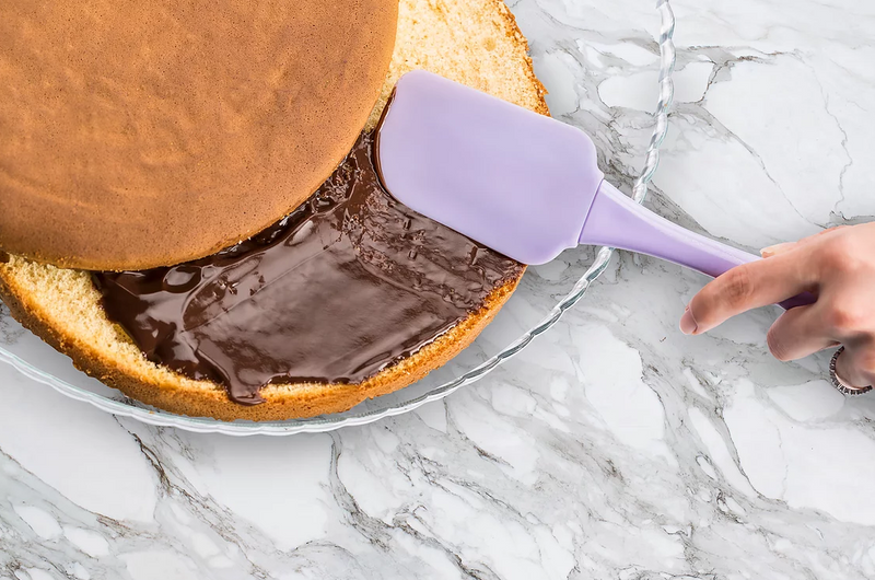 Silicone Cooking Baking Mixing Non-Stick Heat Resistant Spatula. (2 Pieces).