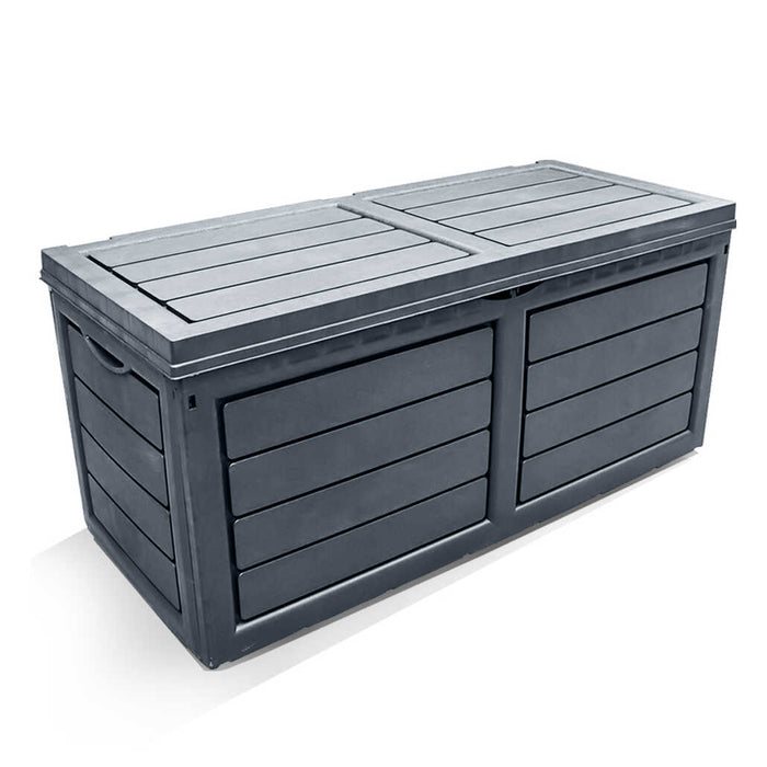 Waterproof Garden Storage Box.(300 L) Large Plastic Wheeled Outdoor Storage Box.