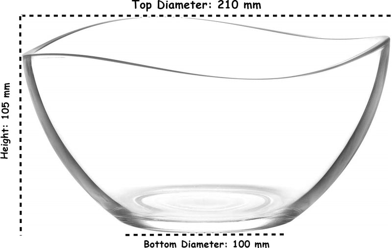Elegant Glass Serving Bowl - Perfect for Salads, Trifles, and More (1880 ml)