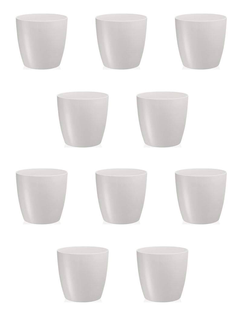 White Indoor Plant Pot with Watering Feature. Self-Watering Pot.