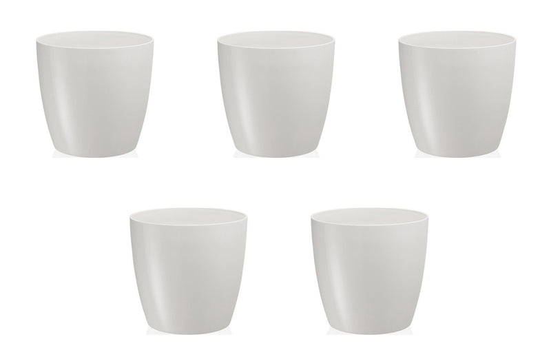 Black and White Indoor Plant Pot with Watering Feature. Self-Watering Pot.