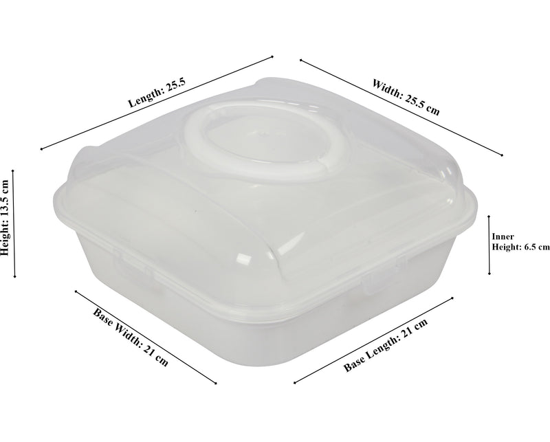 Square Cake Carrier. (25.5 x 25.5 cm)