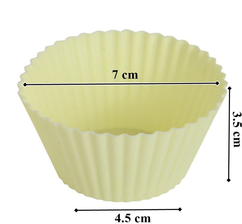 Silicone Reusable Muffin Cupcake Mould Cases. 18 Pcs. Rose, Pumpkin, Round Style.